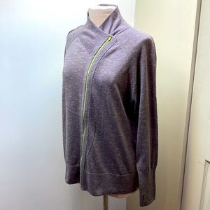 Eddie Bauer SZ 2XL Thumbhole Athletic Workout Zip up Lightweight knit Sweater